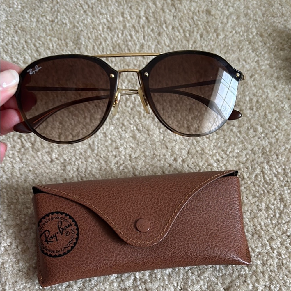 Ray-Ban Brown Aviator Sunglasses